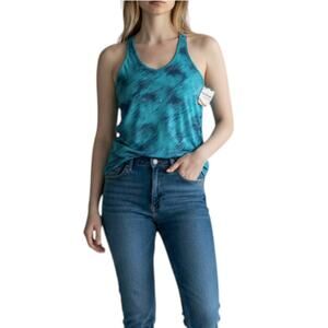 SMARTWOOL Merino 150 Pattern Tank Top W's XL Blue Racerback Everyday Rare NWT